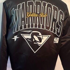 NEW Mitchell & Ness x SUGA Agust D BTS NBA Golden State Warriors Black Jacket